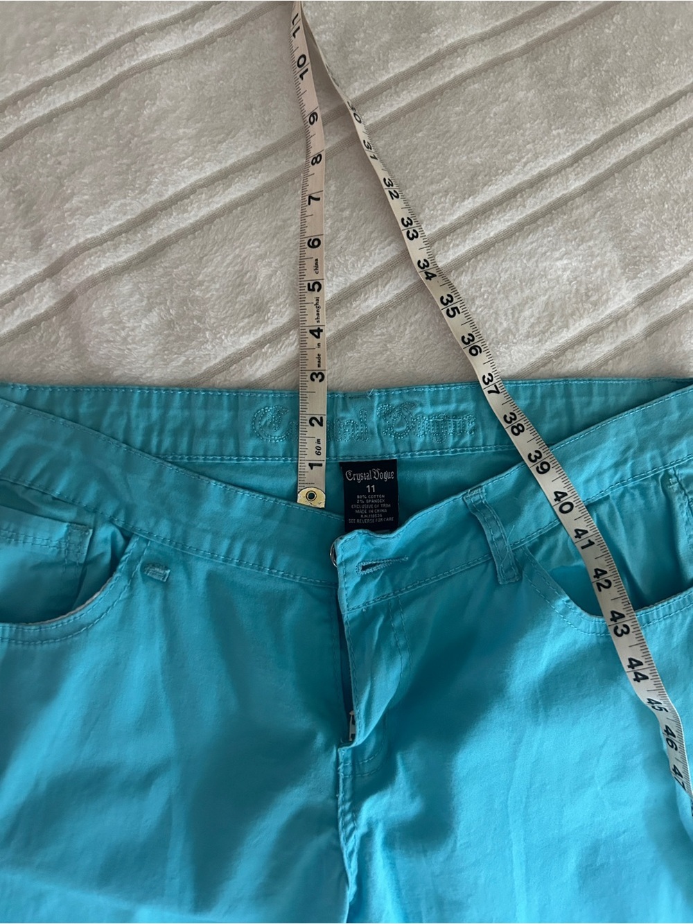 Crystal Vogue Turquoise Blue Pants Womens Sz 11 - Picture 13 of 16
